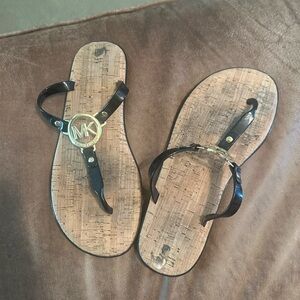 Michael Kors Black Cork Sandals